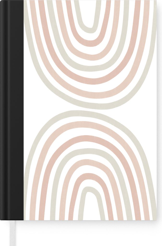 MuchoWow Notizbuch Tagebuch Haushaltsbuch Notebook A5 Regenbogen - Design - Pastell - Notizblock - Notizheft - Notebook - Schreibblock - Papier