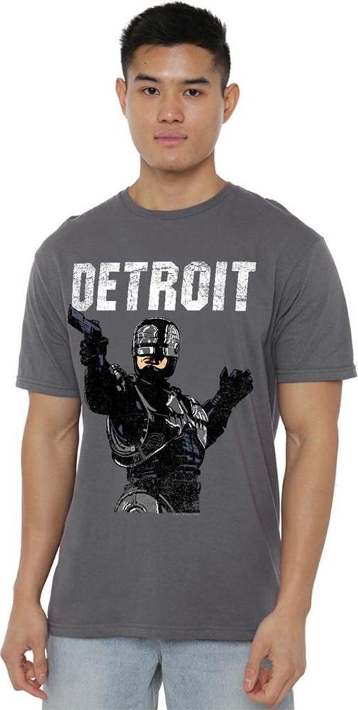 Robocop - "Detroit" T-Shirt für Herren/Damen Uni TV29686 (XL) (Holzkohle)