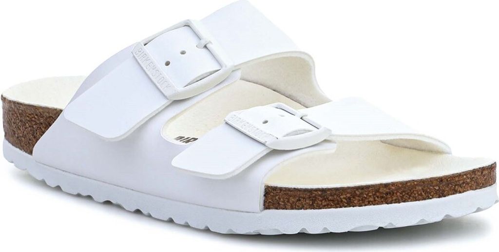 Birkenstock Arizona Birko-Flor White Narrow Fit - Weiß, 8