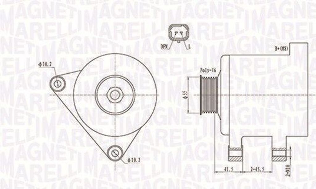MAGNETI MARELLI 063731741010 Lichtmaschine Generator LiMa Produktbild 