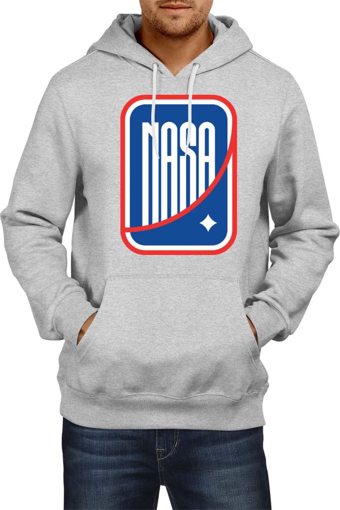 Herren Kapuzenpullover Nasa Space Theme Nasa 007, Man L / Grau