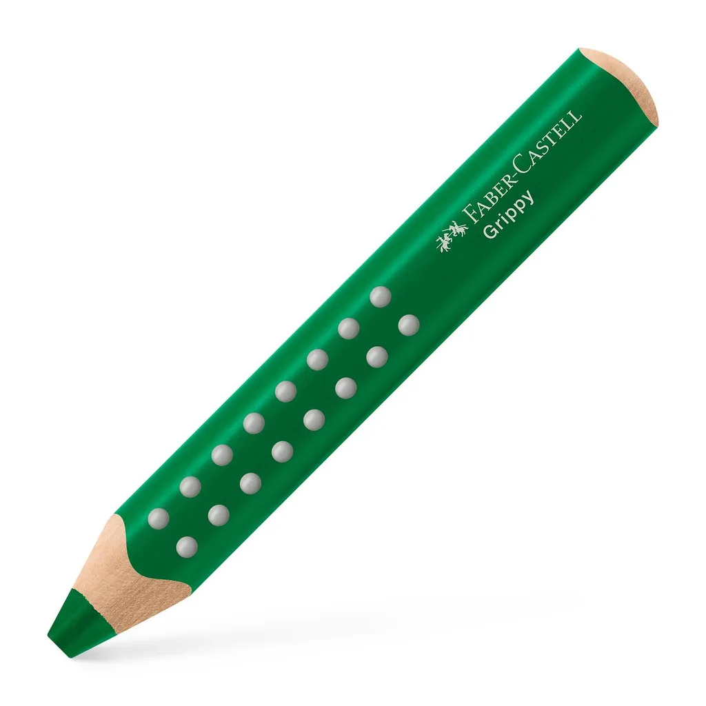 Faber-Castell 110663 Grippy Verde - Confezione 3 Matite Jumbo per Bambini - 2