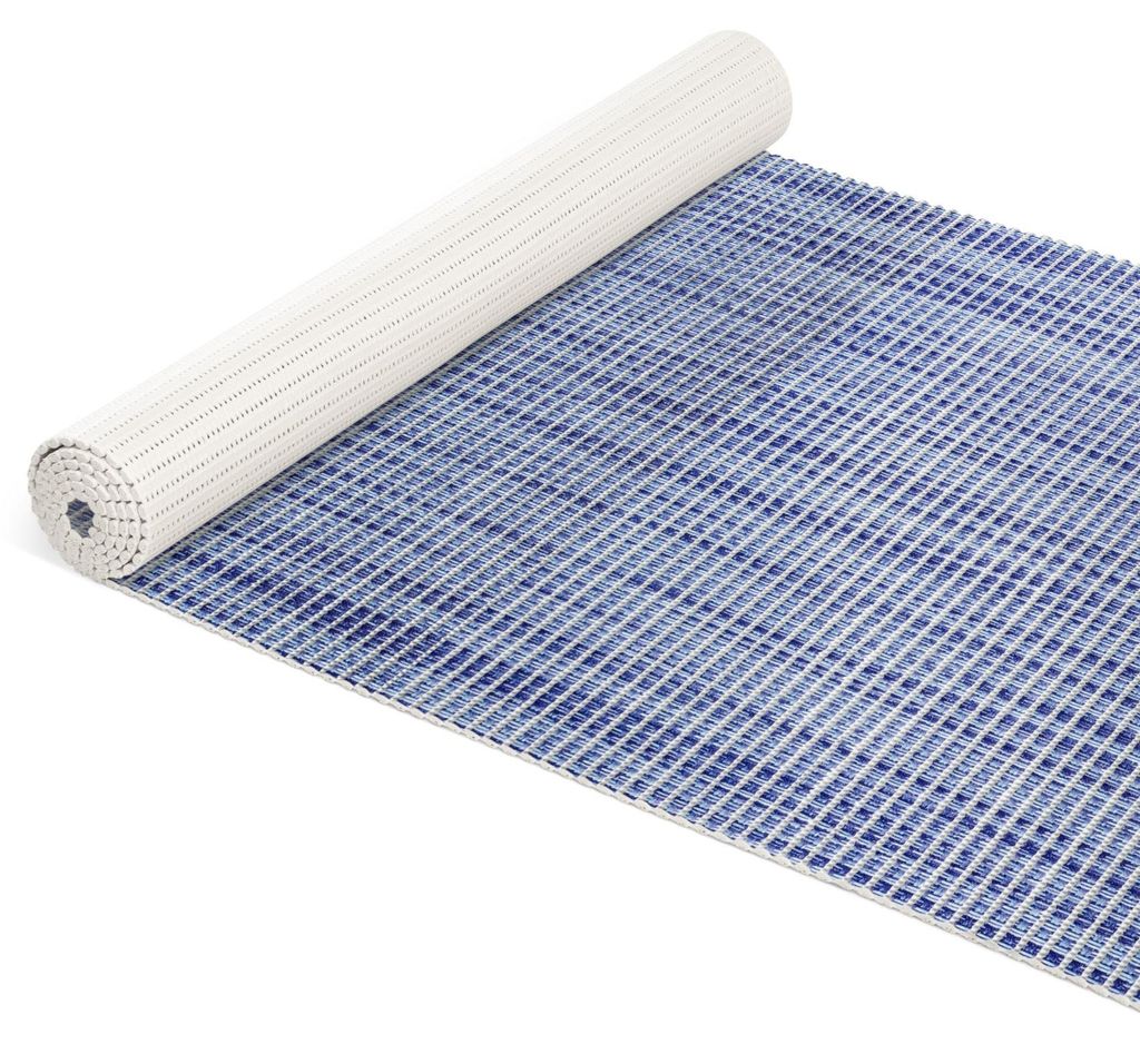 Badematte Anti-Rutsch-Matte Weichschaummatte Leinenoptik Badvorleger blau Breite 65 cm, Hauptbild in hoher Auflösung