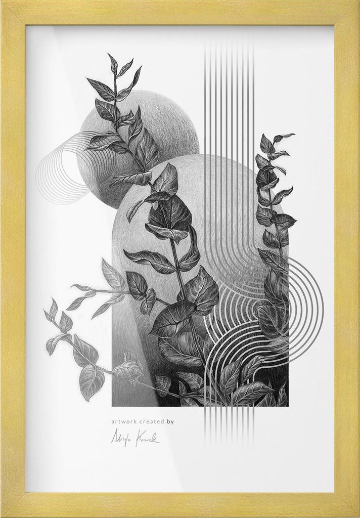 Bilderrahmen Gold Fotorahmen Wanddeko Collage Foto Poster 32x22 cm Dekoration