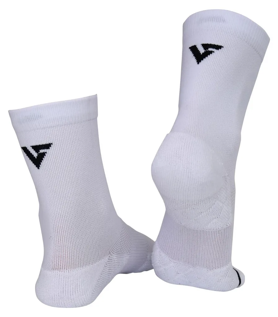 Chaussettes de sport Velocity Crew Blanc et Noir pour Adulte - Lot de 2