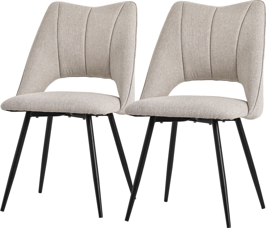 ML-Design set di 2 sedie da pranzo beige, seduta in Immagine del prodotto 