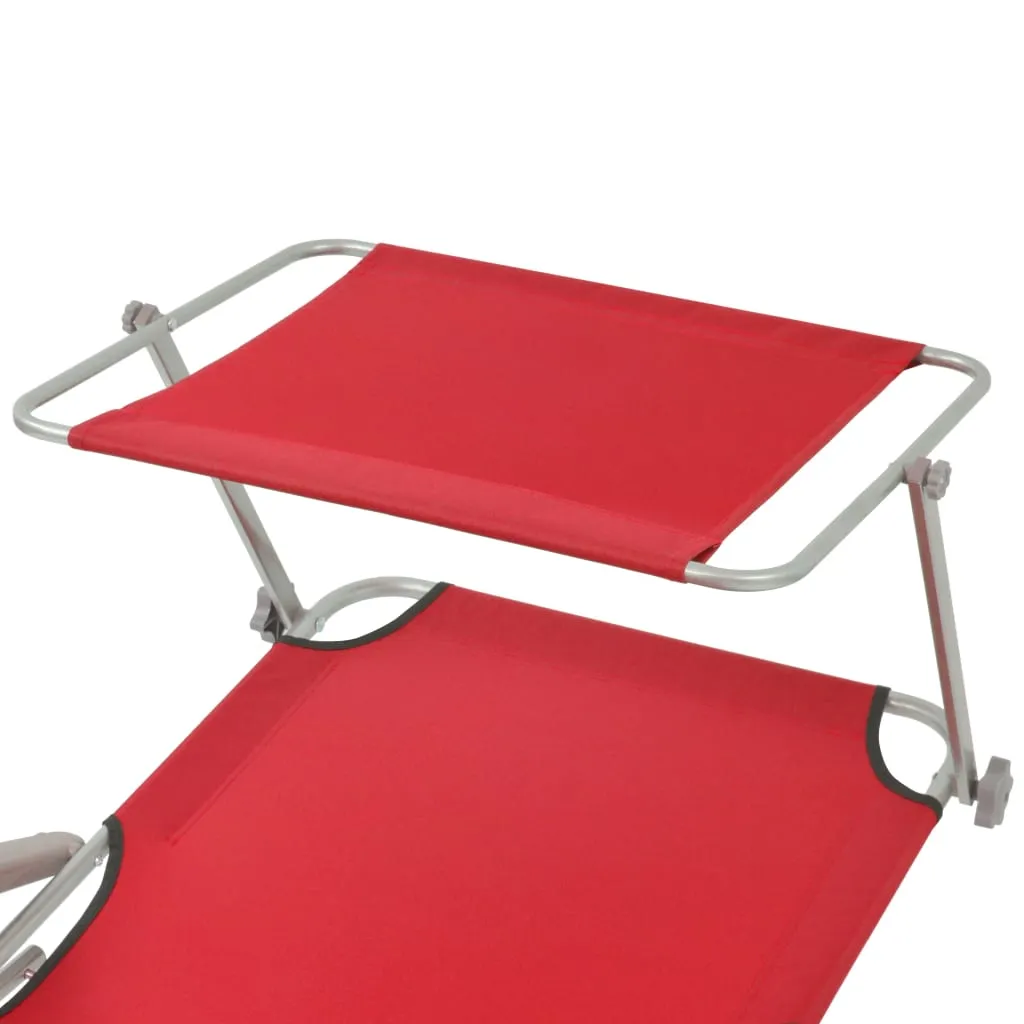Offerta Lettino Sole vidaXL Acciaio Rosso - Prezzo Imbattibile - 4