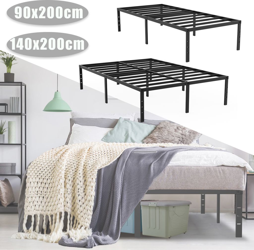 LZQ rám postele 140 x 200 cm kovová postel Rám postele z Obrázek produktu 
