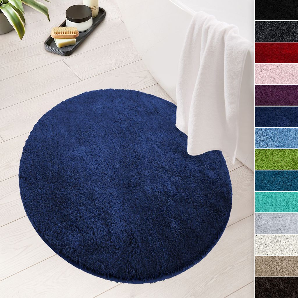 Koupelnová předložka Sky Soft Navy o průměru 95 cm Obrázek produktu 