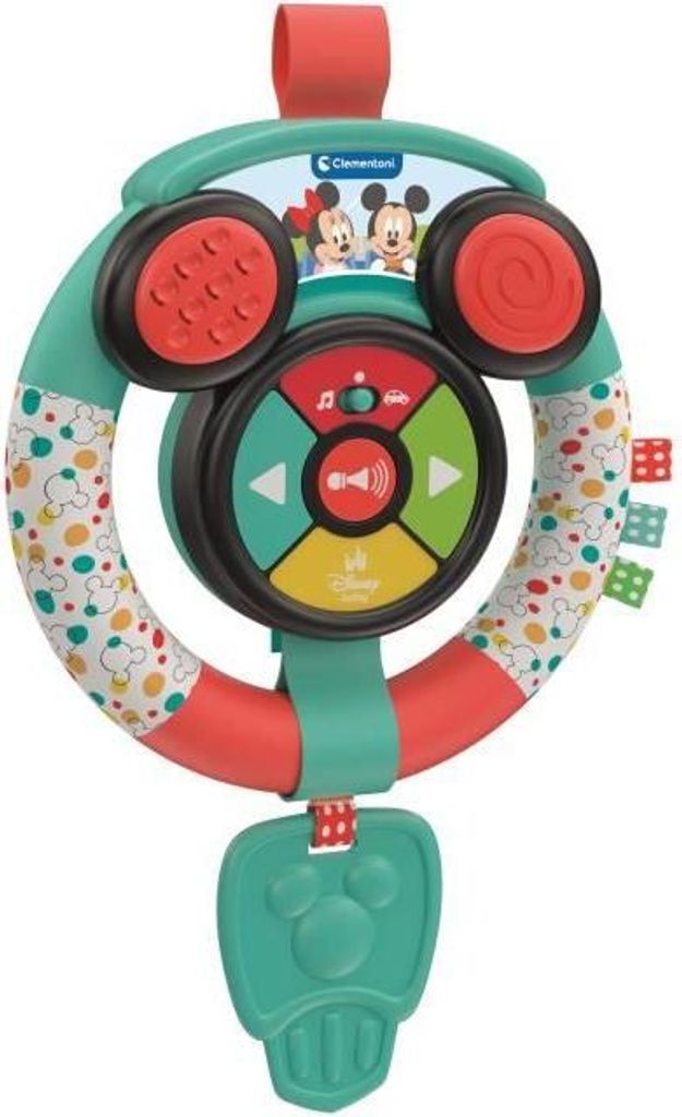 CLEMENTONI Disney Aktivitätslenkrad, Sound und Licht, Ab 6 Monaten, Fördert Feinmotorik