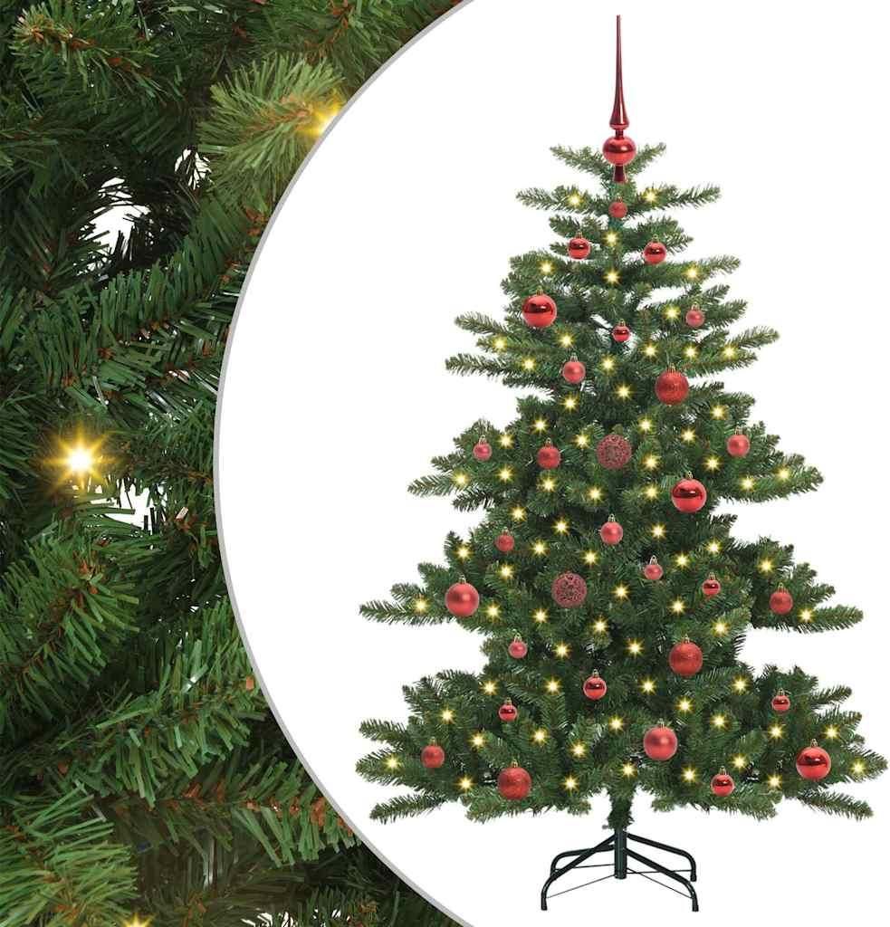 Künstlicher klappbarer Weihnachtsbaum Grün 150 cm PVC und Stahl