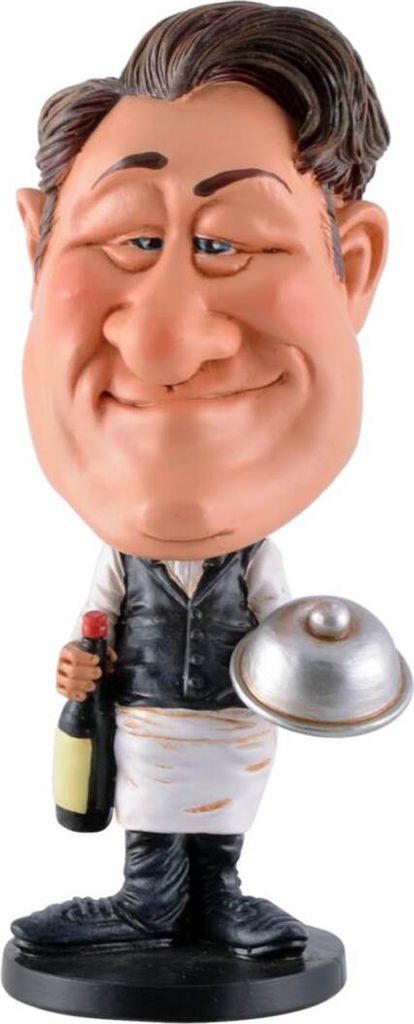 Funny Life-Wackler Kellner mit Tablett, Bobble-Head