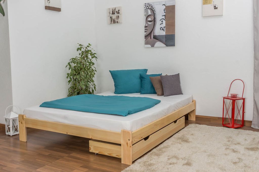 Kiefer Bett 160 x 200 cm Natur