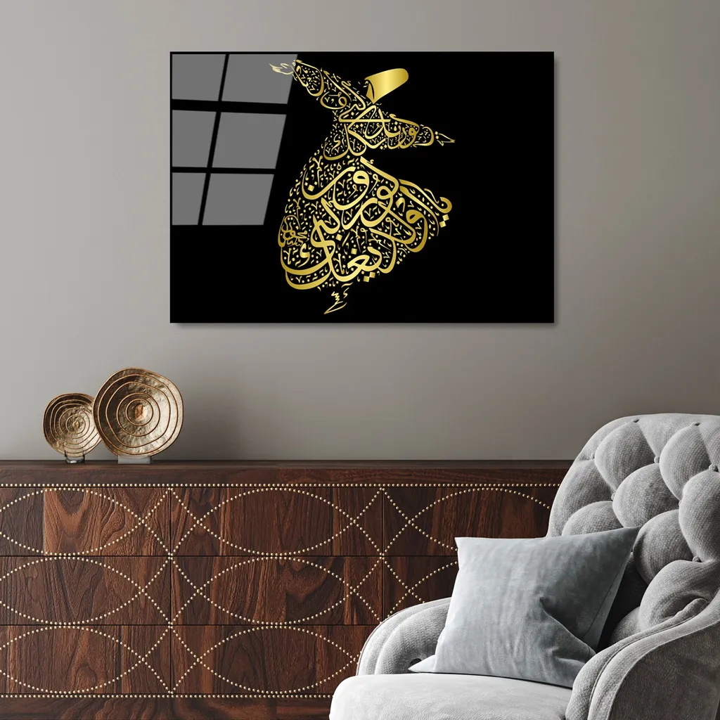 Wallity, UV-468 50 x 70, Quadro decorativo in vetro temperato, 100 % vetro temperato, Multicolore, 50 x 70 cm