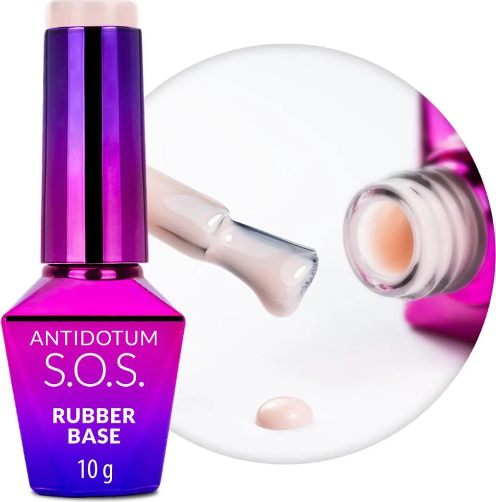 Solution ongles cassants : base caoutchouc Molly Nails 10g flexible