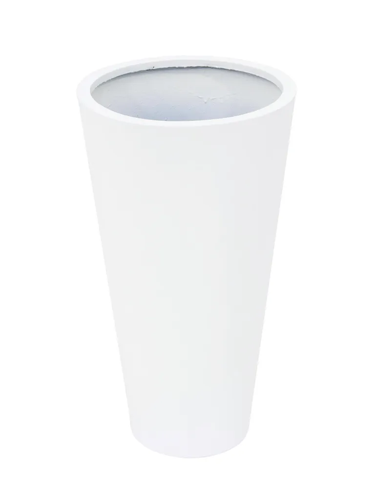 Vase colonne blanc brillant Leichtsin Elegance-69 Europalms robuste