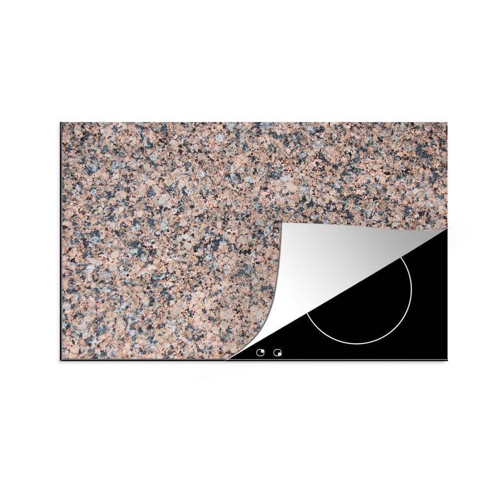 KitchenYeah Herdabdeckplatte Granit - Stein - Muster - Design - Braun - Grau , 78x52cm, Küche Deko, Glaskeramikkochfeld Herdabdeckung, Abdeckpla...