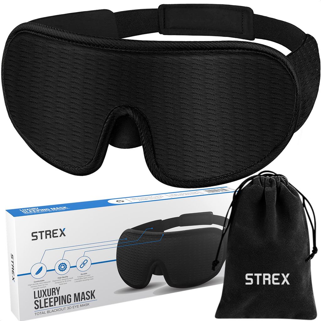 Strex Luxe Slaapmasker - 3D Ergonomisch - 100% Productafbeelding 