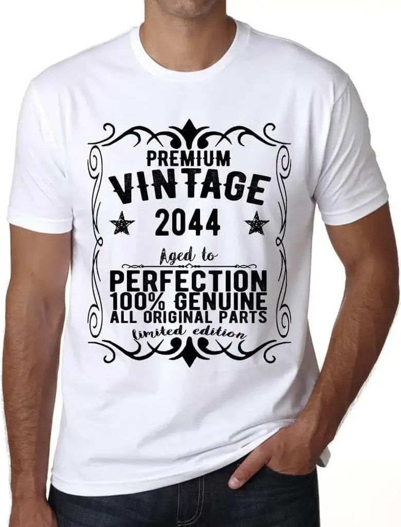 Herren Grafik T-Shirt Alle Originalteile bis zur Perfektion gealtert 2044 – All Original Parts Aged to Perfection 2044 – Öko-Verantwortlich Vi...