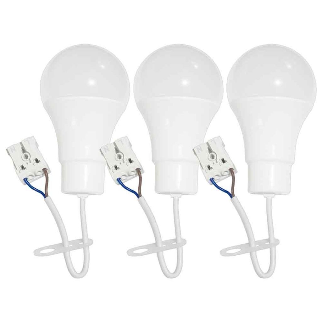 3 x LED Arbeitslampe für Umbau & Renovierung A60 Birne 10W Produktbild 