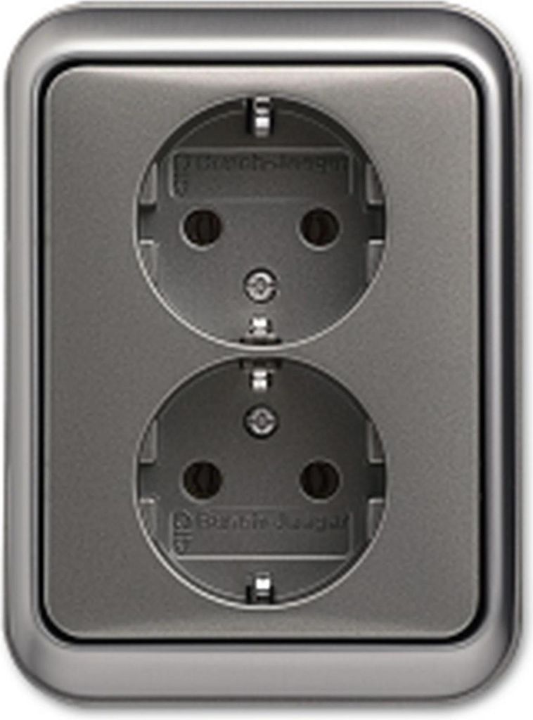 Busch-Jaeger SCHUKO-Doppelsteckdose Busch-Jaeger 20-02 Produktbild 