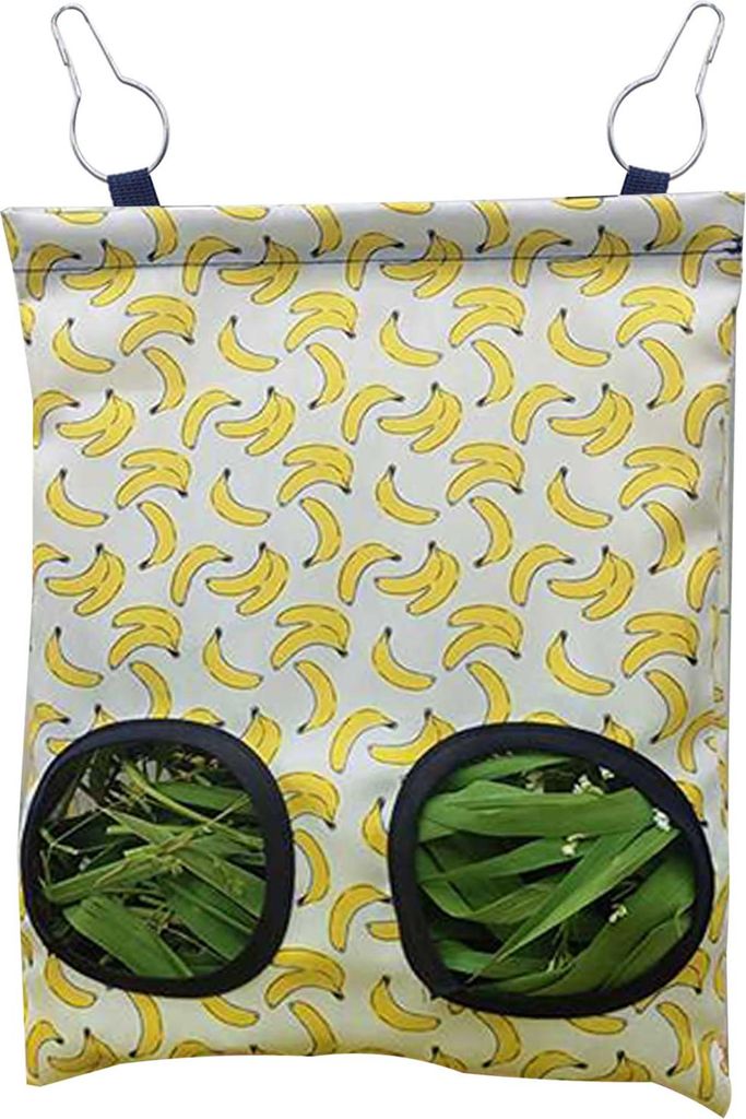 Heu-Futterbeutel, großes Fassungsvermögen, Oxford-Stoffspender, zum Aufhängen, für Kaninchen, Meerschweinchen, S