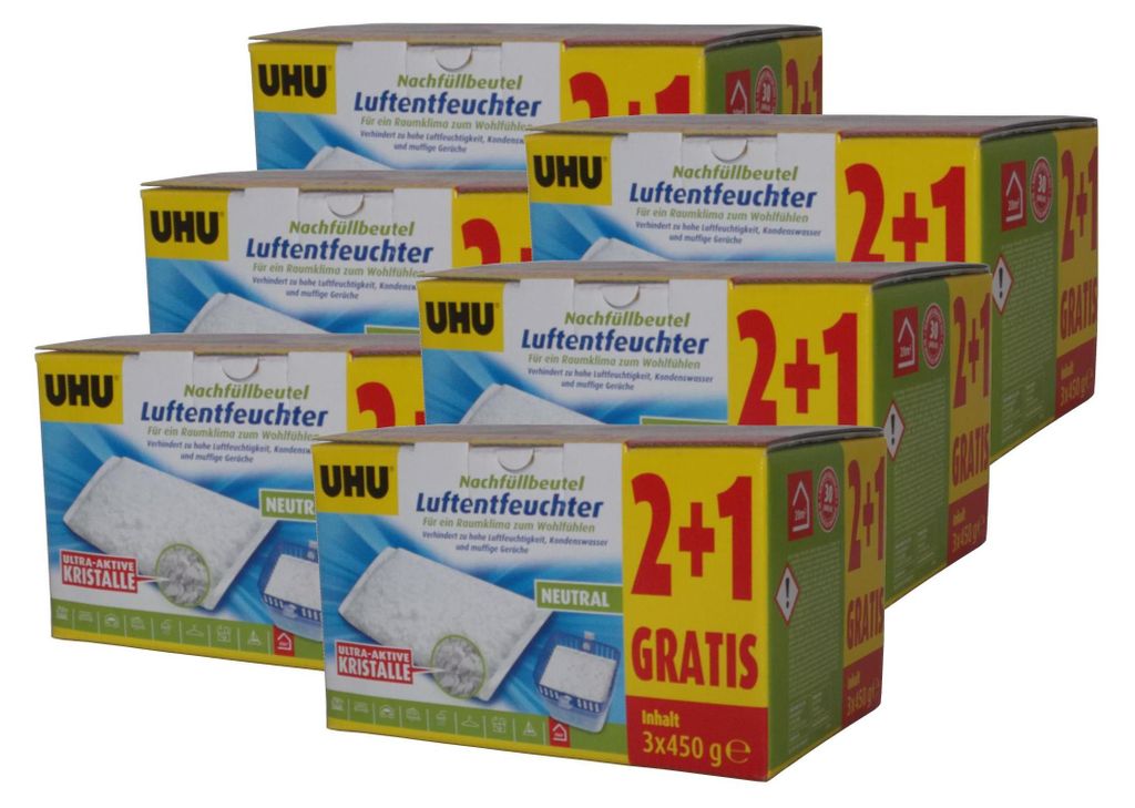 18x450g UHU Luftentfeuchter Nachfüllbeutel