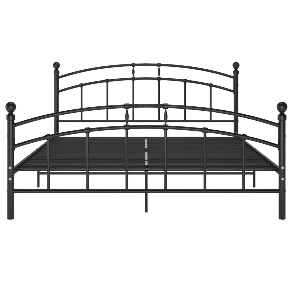 "Winterschlussverkauf "Bettgestell - CLORIS - Doppelbett - Robust und langlebig - Schwarz Metall 160x200 cm - Einfache Montage - - DEMöbel4767869