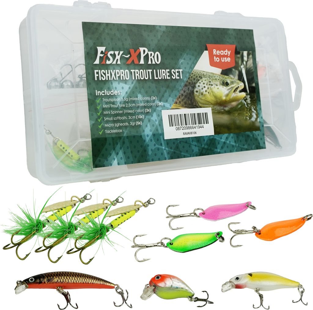 Fish-Xpro Forellenköder-Set – Wobbler – Spinner – Softbaits