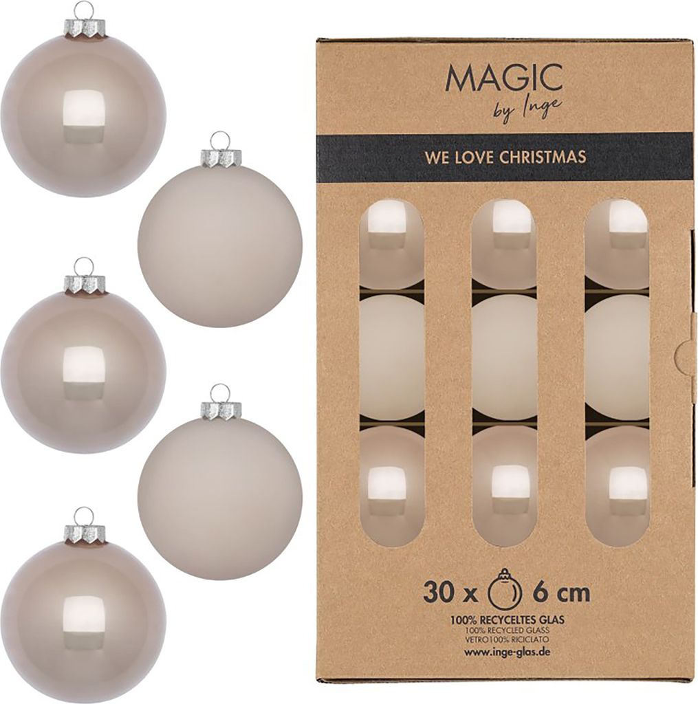Weihnachtskugeln Glas 6cm 30 Stück - Fine Alabaster Produktbild 