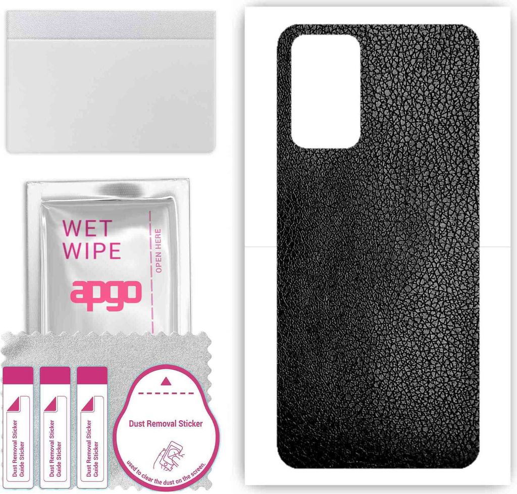apgo Rückseite Schutzfolie, Skin, kompatibel mit Oppo Reno 6 5G, Hinten Displayschutzfolie aus Vinylfolie, kratzfest, einfache Montage - Schwarzes...