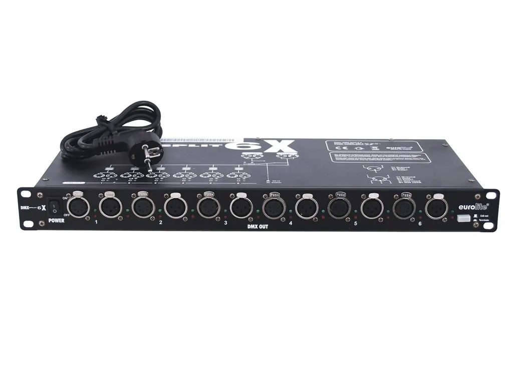 Répartiteur DMX 6 voies EUROLITE Split 6X pour pilotage de projecteurs