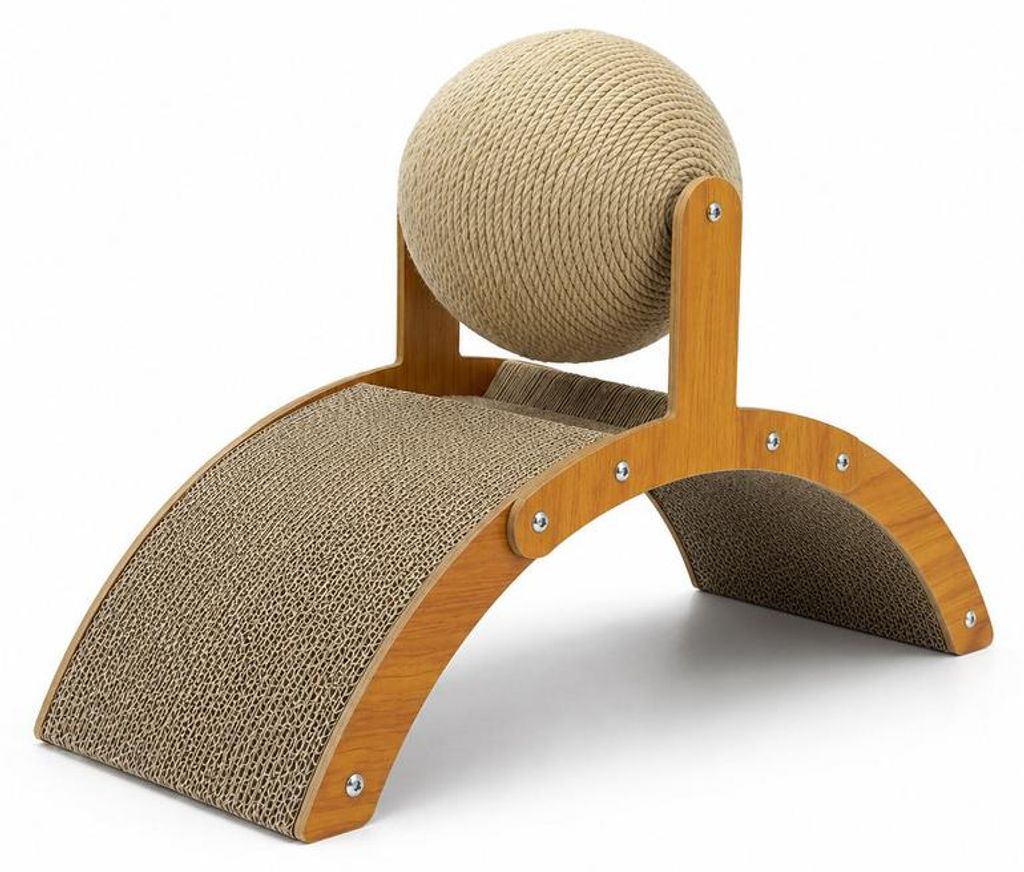 2-in-1 Kaninchen Kratzspielzeug – Sisalball 360° und Produktbild 
