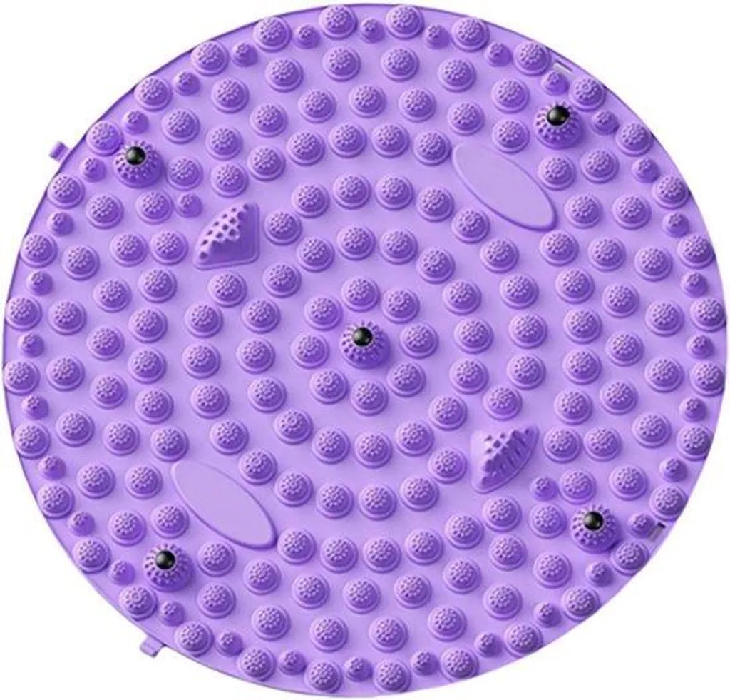 Tapis de massage 55x55 cm bleu avec fonction réflexologie des pieds