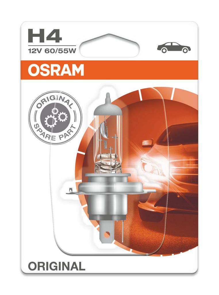 OSRAM ORIGINAL H4, Halogen-Scheinwerferlampe