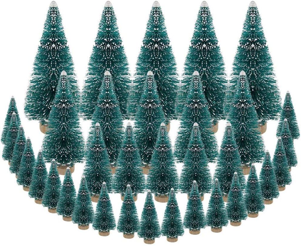 35 Stück Künstlicher Weihnachtsbaum, Mini Grün Tannenbaum, Produktbild 