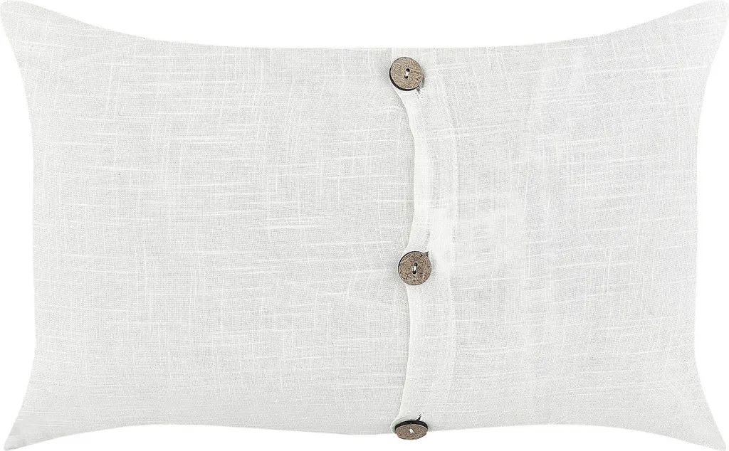 Oreillers Décoratifs en Lin 30x50 Banori Lumarko Blanc, Lot de 2 Pièces