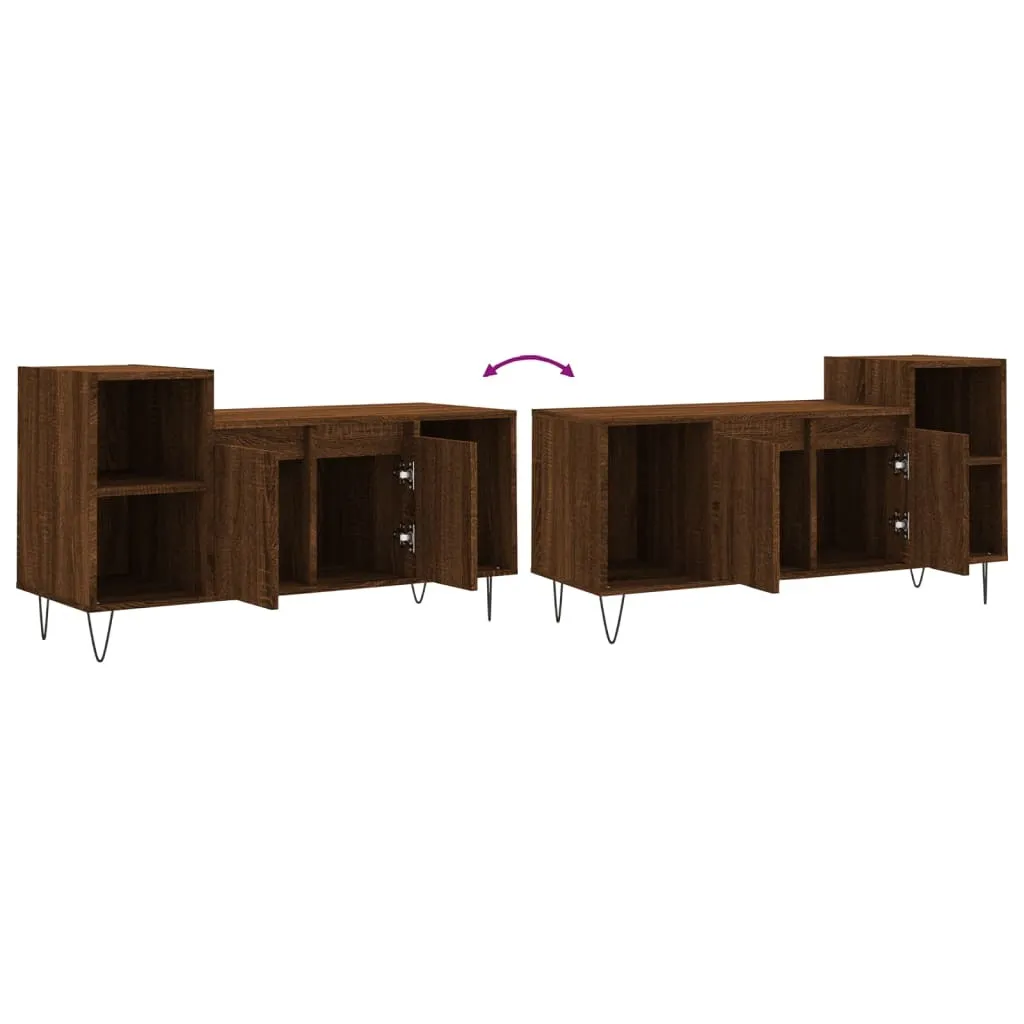Mobile TV Legno Multistrato SYFAX™ Rovere Marrone 100cm - 8