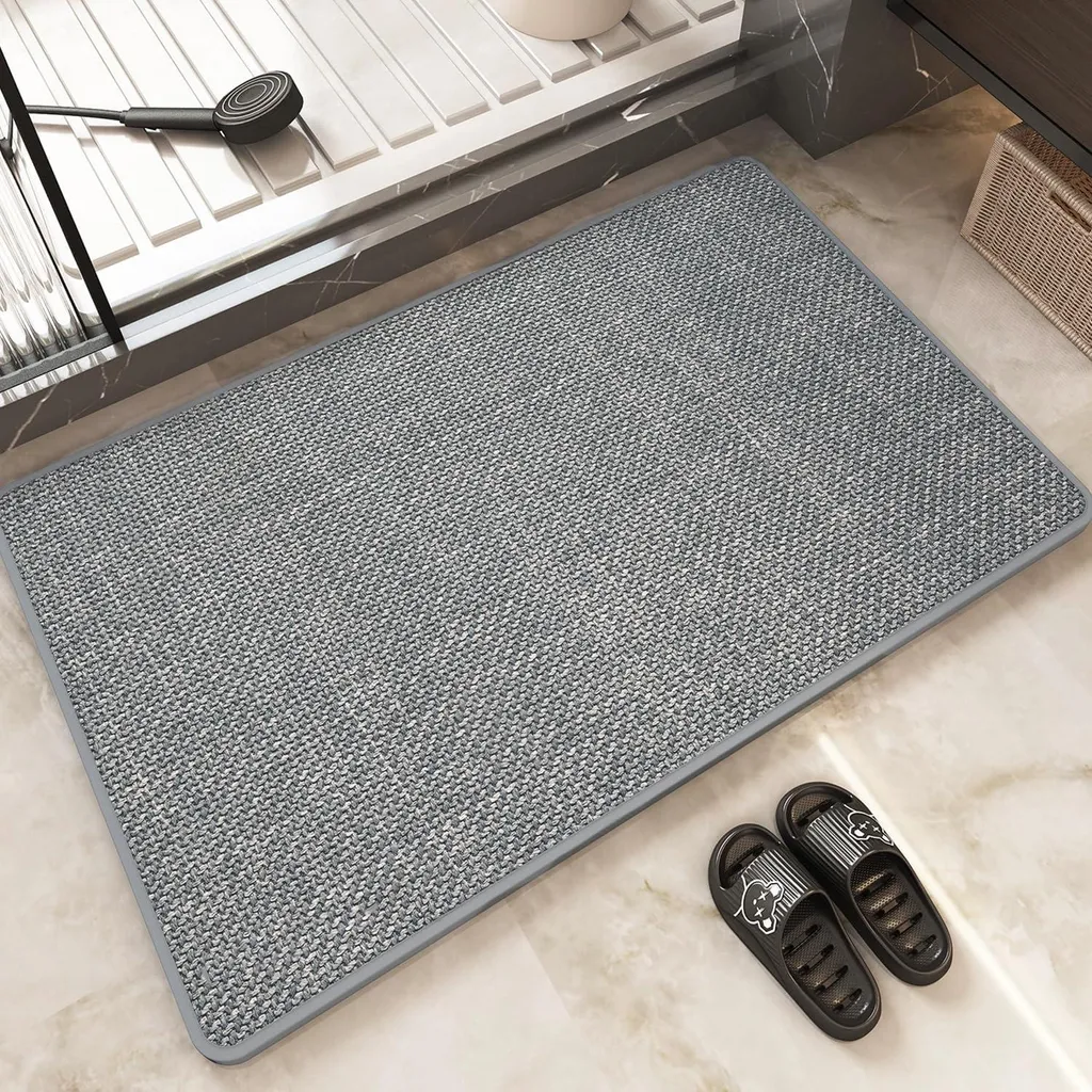 Tapis de douche absorbant ultra plat 40x60 pour salle de bain moderne