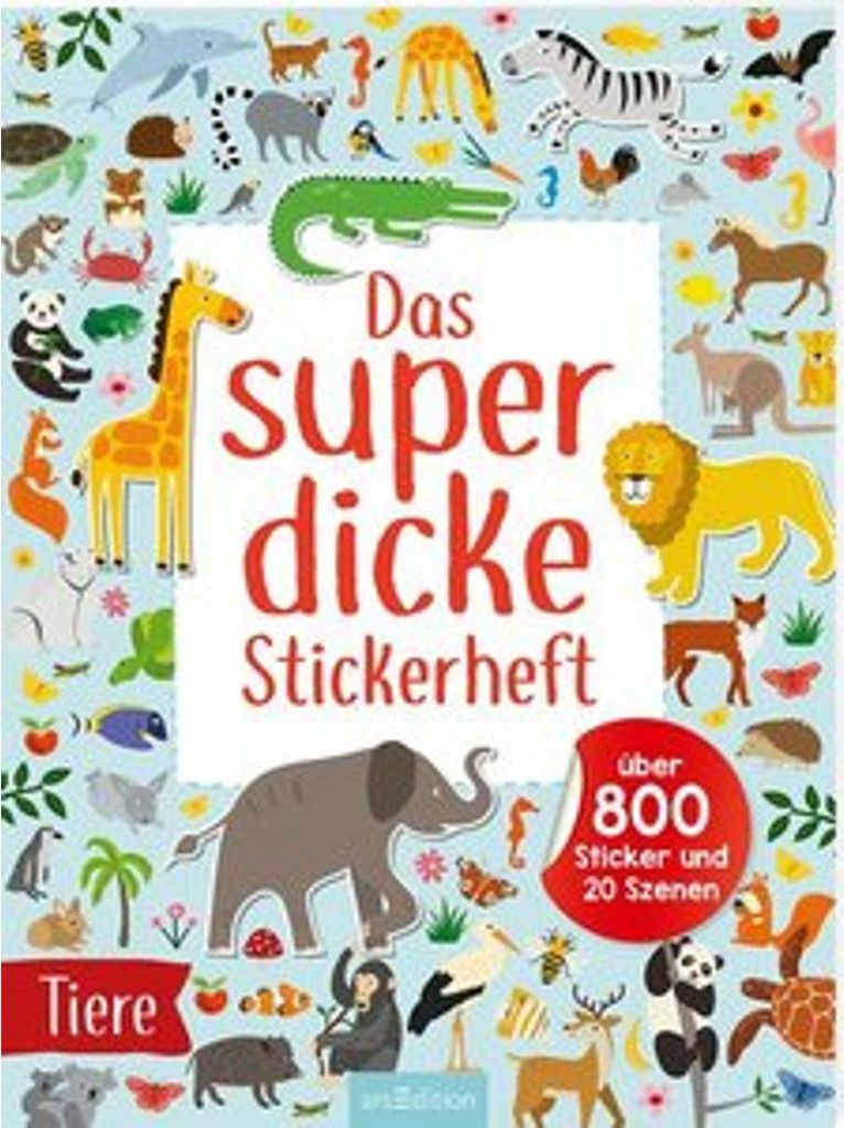 Das superdicke Stickerheft - Tiere Produktbild 