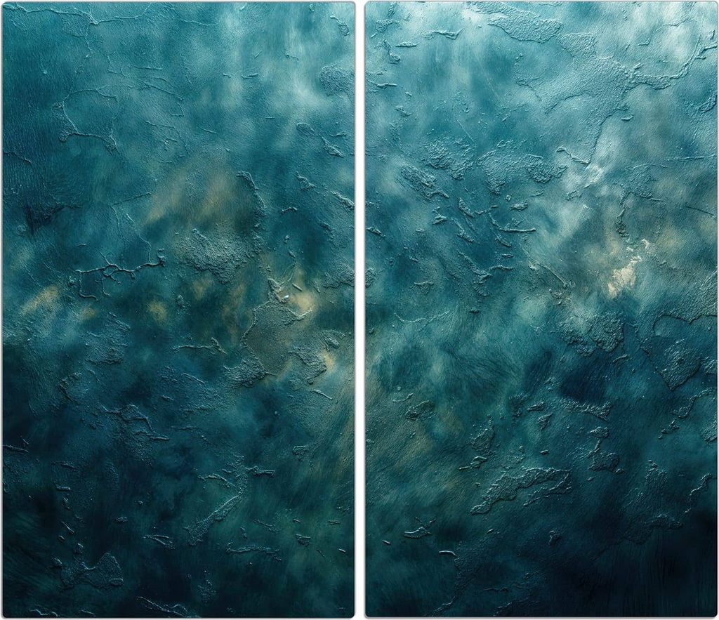 Spritzschutz Herdabdeckplatte Schneidebrett aus Glas Texturierte Wand 2-Teilig (60x52cm)