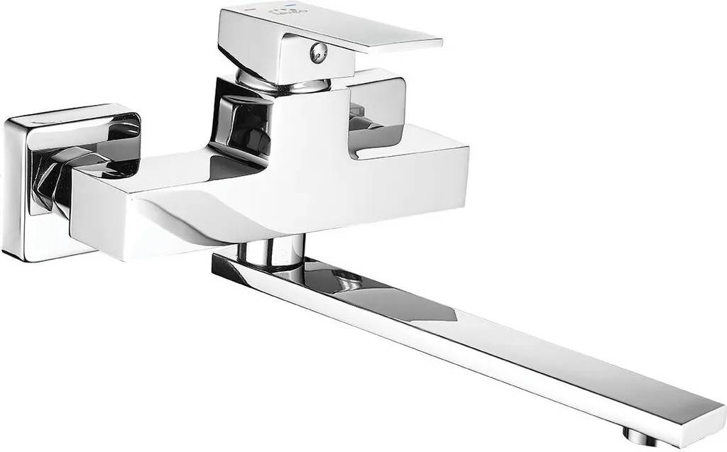 Miscelatore Cucina Parete Design Cromo: Rubinetto Muro per Lavello