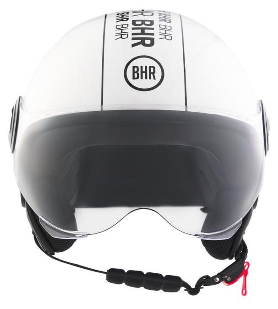 BHR 835 SPECIAL, Demi-Jet Helm ECE 22.06, Kratzfestes Visier, Mikrometrischer Verschluss & abnehmbare Wangenpolster, Cool White, L