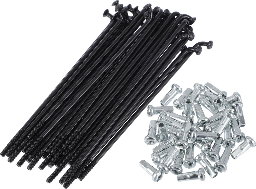 1 Satz Universal-Fahrradspeichen 13G 89mm Länge Fahrradrad-Speichen-Nippel Schwarz 45 Stahl