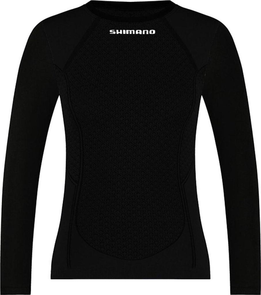 SHIMANO Langarm Fahrrad-Shirt - VERTEX LONG - Schwarz S-M