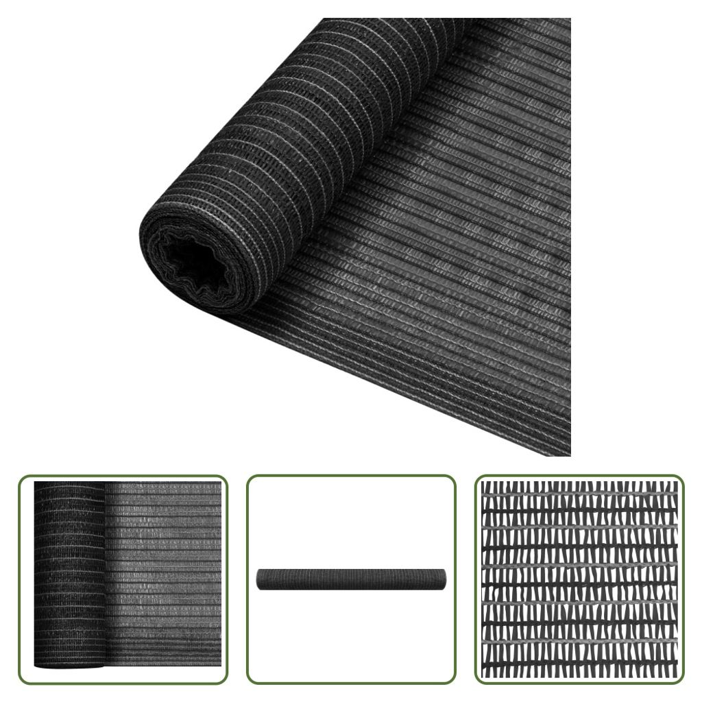 The Living Store Zaunblende Anthrazit 1x25 m HDPE 195 g/m²