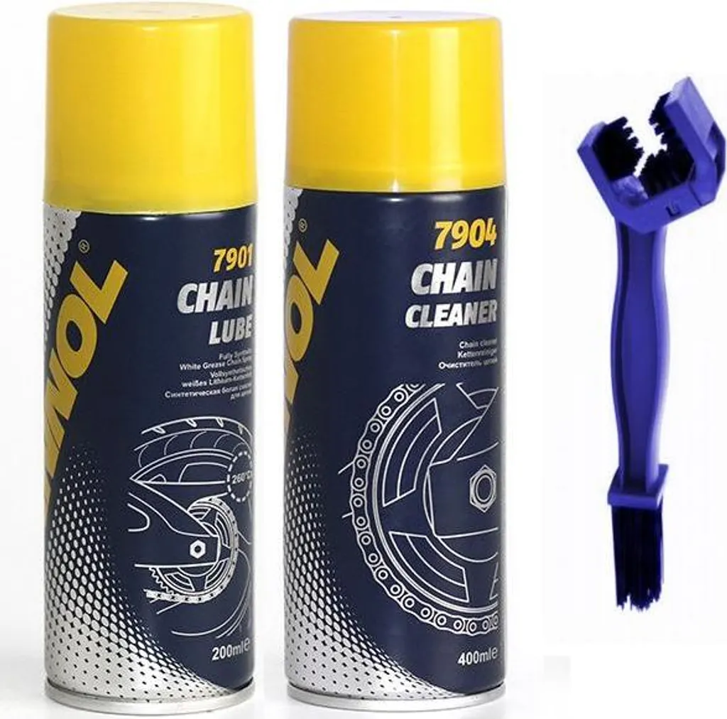 MANNOL Kit Manutenzione Catena Moto: Qualità Tedesca con Spazzola
