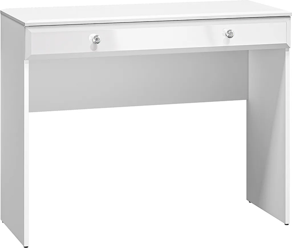 Coiffeuse design SANTINA blanc brillant - Mobilier de chambre lumineux