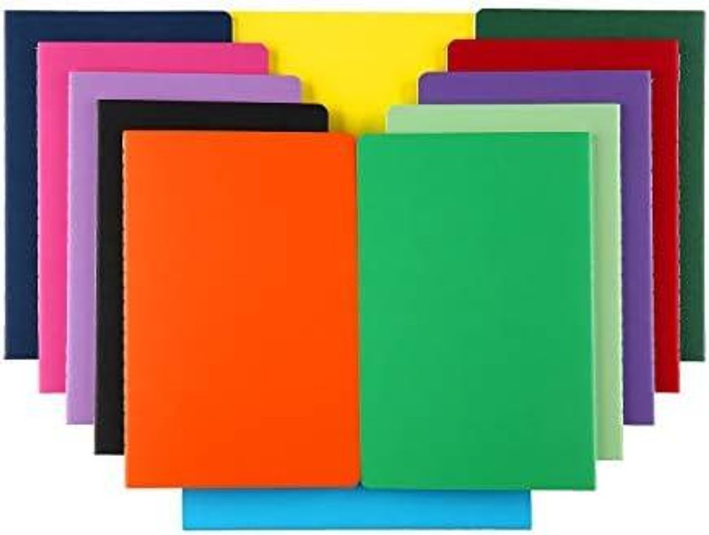 Notizbuch A5 Dotted | 12 Stück in 12 Farben - Dotted notebook mit 30 Blatt/60 Seiten | Für Büro, Schule & Klassenzimmer, Umweltfreundliches Papi...
