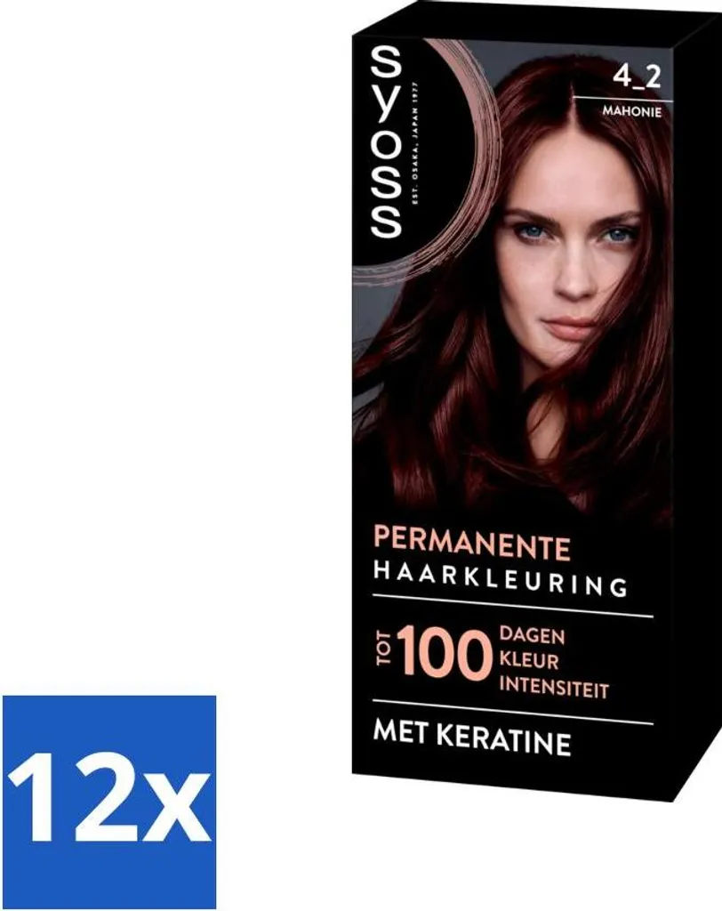 Kit 12 SYOSS 4-2 Mogano: Tecnologia SalonPlex per Capelli Forti